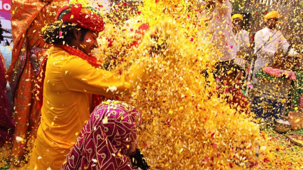 Phoolon Wali Holi in Mathura
