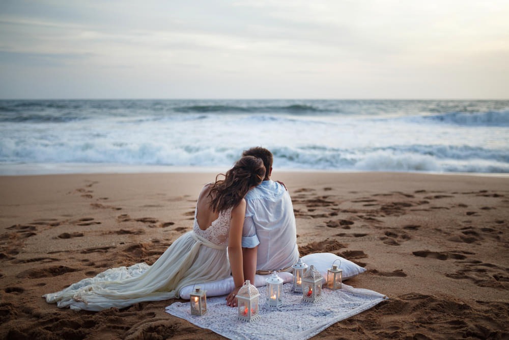 couple in andaman beach